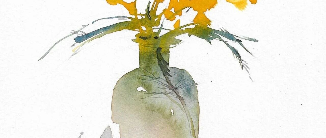 He spent 60 years painting and playing "calligraphy" watercolor to the extreme! A few strokes, crazy exhibition and awards