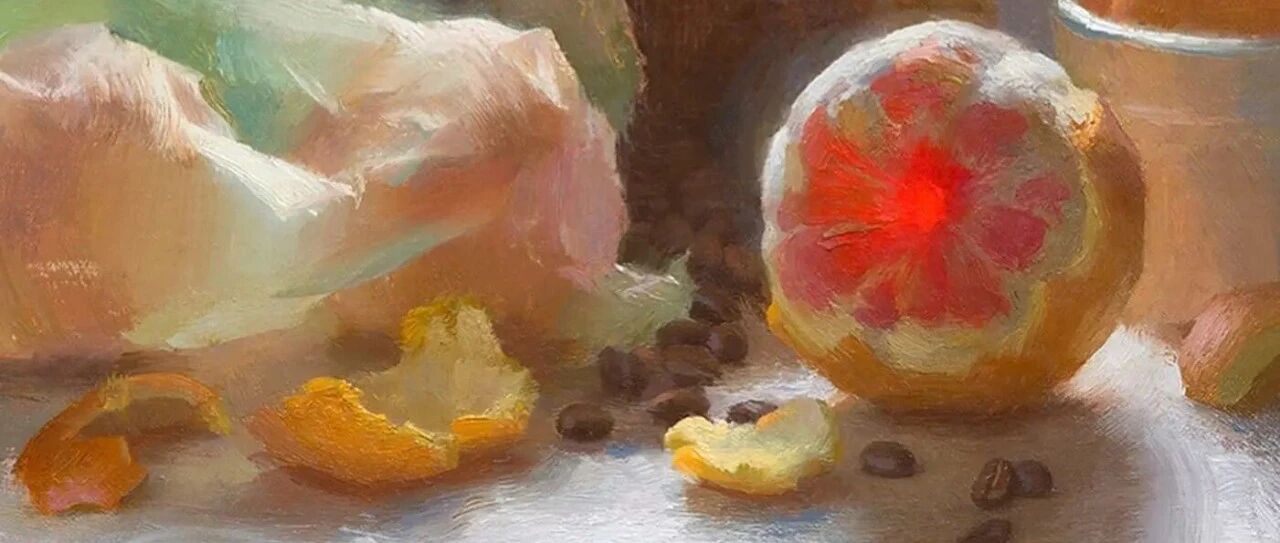 His oil painting still life will "shine" and won 3 million praises overnight. His brushstrokes and texture are convinced at a glance!